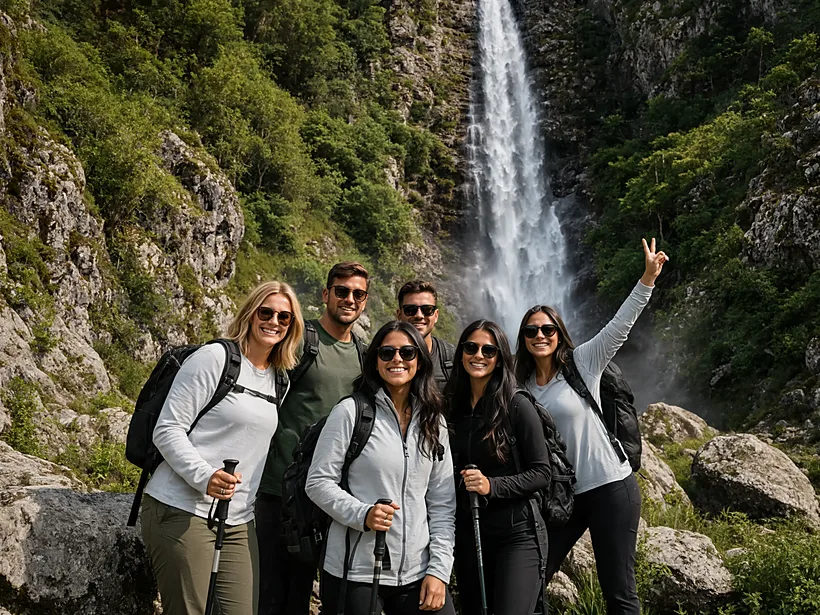 Waterfall group — VIP tour Georgia